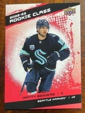 2022 Upper Deck Rookie Class Matty Beniers Red #RC-5 card