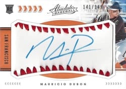 2020 Panini Absolute Base Set Mauricio Dubon #102 card