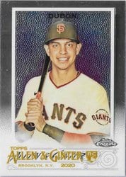 2020 Topps Allen & Ginter Chrome Base Set Mauricio Dubon #294 card