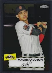 2021 Topps Chrome Platinum Anniversary Base Set Mauricio Dubon #272 card