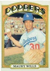 1972 Topps Base Set Maury Wills #437 card