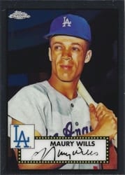 2021 Topps Chrome Platinum Anniversary Base Set Maury Wills #693 card