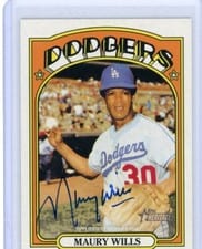 2021 Topps Heritage Real One Autographs Maury Wills #ROA-MW card