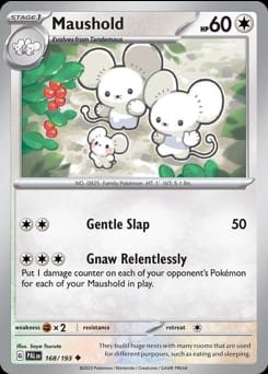 Paldea Evolved Maushold #168 card