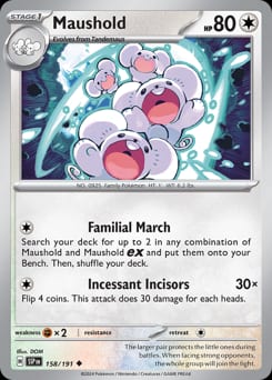 Surging Sparks Maushold #158 card