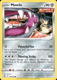 2021 Battle Styles Mawile #100 card