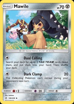 2019 Cosmic Eclipse Mawile #140 card