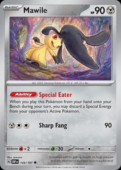 2023 Obsidian Flames Mawile #143 card