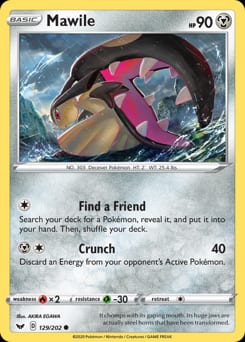 2020 Sword & Shield Mawile #129 card