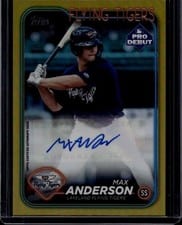 2024 Topps Pro Debut Autographs Max Anderson #PD-173 card