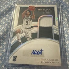 2022 Panini Immaculate Collection Collegiate Rookie Patch Autographs Max Christie #55 card