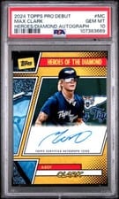 2024 Topps Pro Debut Heroes of the Diamond Autographs Max Clark #HOTDA-MC card