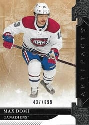 2019-20 Upper Deck Artifacts Base Set Max Domi #139 card