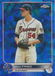 2022 Topps Chrome Sapphire Edition Base Set Max Fried #129 card