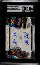 2023 Topps Inception Dual Autographs Max Fried / Spencer Strider #IDA-SF card