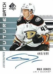 2019-20 SP Authentic Base Set Max Jones #185 card