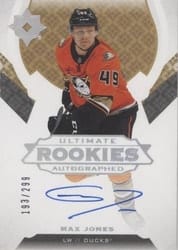 2019-20 Upper Deck Ultimate Collection Base Set Max Jones #110 card