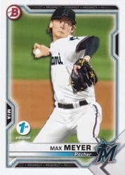 2021 Bowman 1st Edition Base Set Max Meyer #BP-66 card