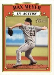 2021 Topps Heritage Minor League Base Set Max Meyer #183 card