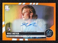 2023 Topps Big League Electric Orange Autographs Max Meyer #206 card