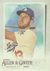 2020 Topps Allen & Ginter Base Set Max Muncy #227 card