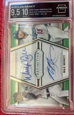 2022 Topps Definitive Collection Dual Autograph Collection Max Muncy / Walker Buehler #DAC-BMU card