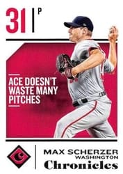 2018 Panini Chronicles Base Set Max Scherzer #18 card
