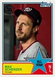 2018 Topps 1983 Topps Baseball 35th Anniversary All-Stars Max Scherzer #83AS-20 card