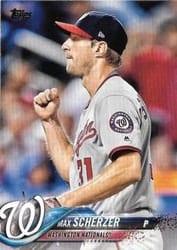 2018 Topps Base Set Max Scherzer #611 card