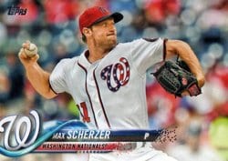 2018 Topps Base Set Max Scherzer #629 card