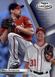 2018 Topps Gold Label Base Set Max Scherzer #95 card