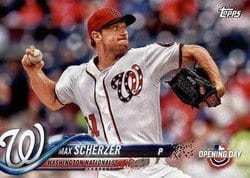 2018 Topps Opening Day Base Set Max Scherzer #112 card