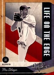 2019 Panini Leather & Lumber Life on the Edge Max Scherzer #LOE-4 card