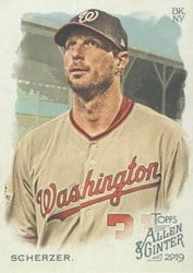 2019 Topps Allen & Ginter Base Set Max Scherzer #70 card