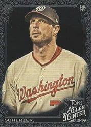 2019 Topps Allen & Ginter X Base Set Max Scherzer #70 card