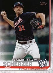 2019 Topps Base Set Max Scherzer #6 card