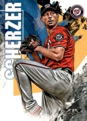 2019 Topps Fire Base Set Max Scherzer #176 card