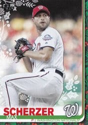 2019 Topps Holiday Base Set Max Scherzer #HW50 card