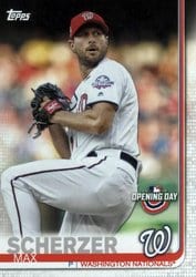 2019 Topps Opening Day Base Set Max Scherzer #183 card