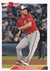 2020 Bowman Heritage Base Set Max Scherzer #53 card