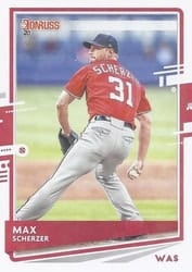 2020 Donruss Base Set Max Scherzer #123b card