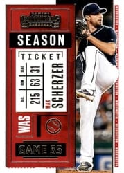 2020 Panini Contenders Base Set Max Scherzer #99 card