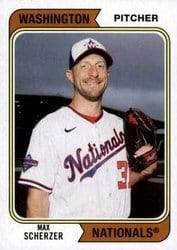 2020 Topps Archives Base Set Max Scherzer #163 card