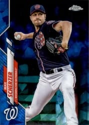 2020 Topps Chrome Sapphire Edition Base Set Max Scherzer #180 card