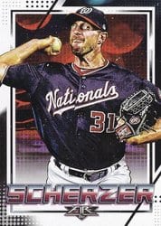 2020 Topps Fire Base Set Max Scherzer #42 card