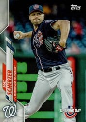 2020 Topps Opening Day Base Set Max Scherzer #20 card