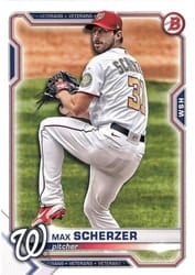 2021 Bowman Base Set Max Scherzer #39 card
