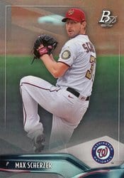 2021 Bowman Platinum Base Set Max Scherzer #34 card