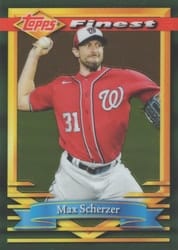 2021 Finest Flashbacks Base Set Max Scherzer #157 card