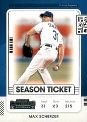 2021 Panini Contenders Base Set Max Scherzer #61 card